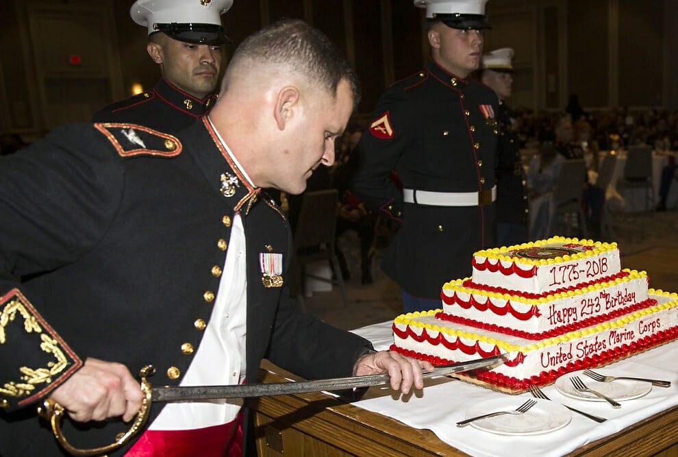 usmc birthday ball cake