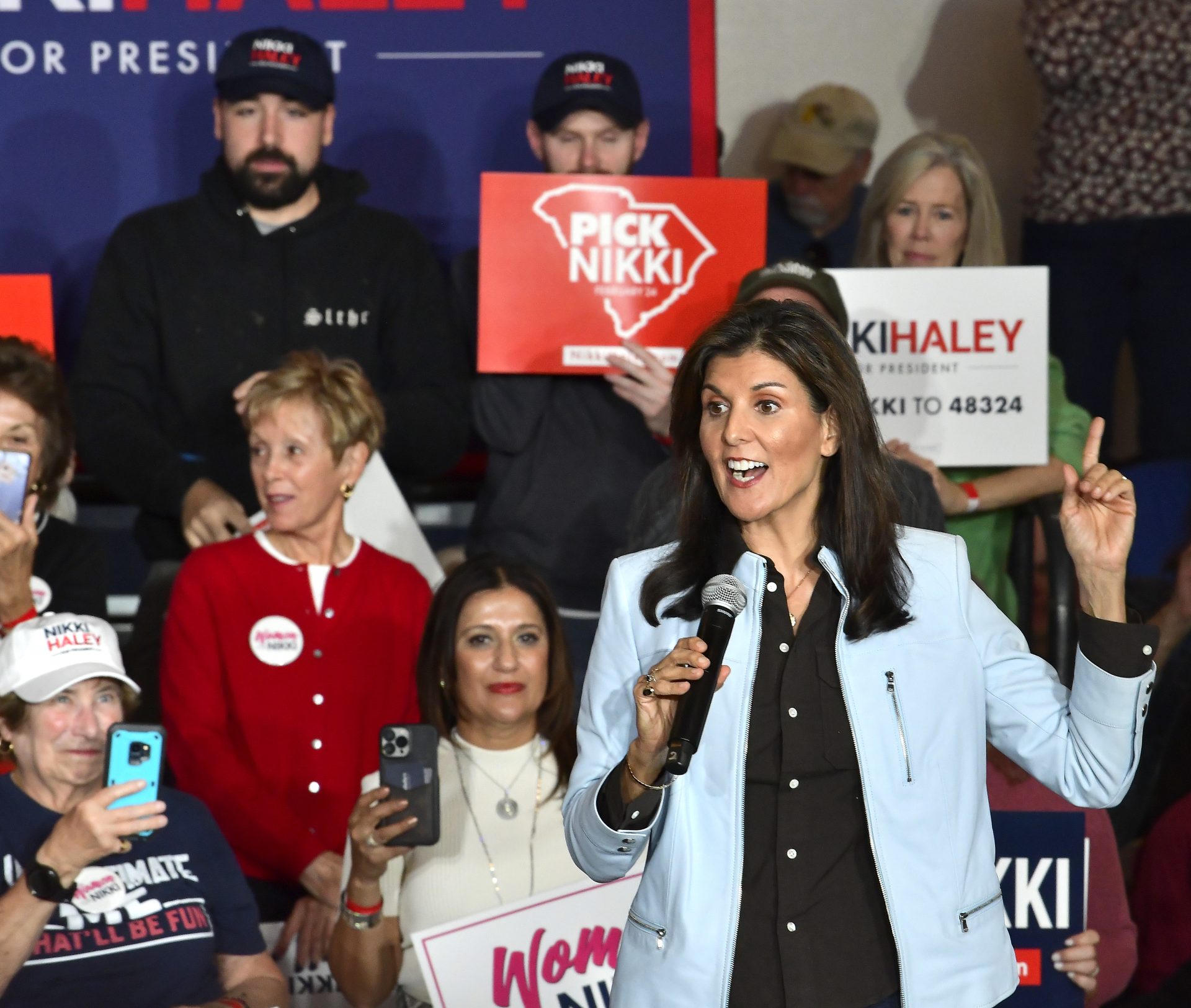 Former Republican Governor of South Carolina Nikki Haley address a standing-room-only crowd during her campaign stop at the University of South Carolina Beaufort Recreation Center on Monday, Nov. 27. Bob Sofaly/The Island News