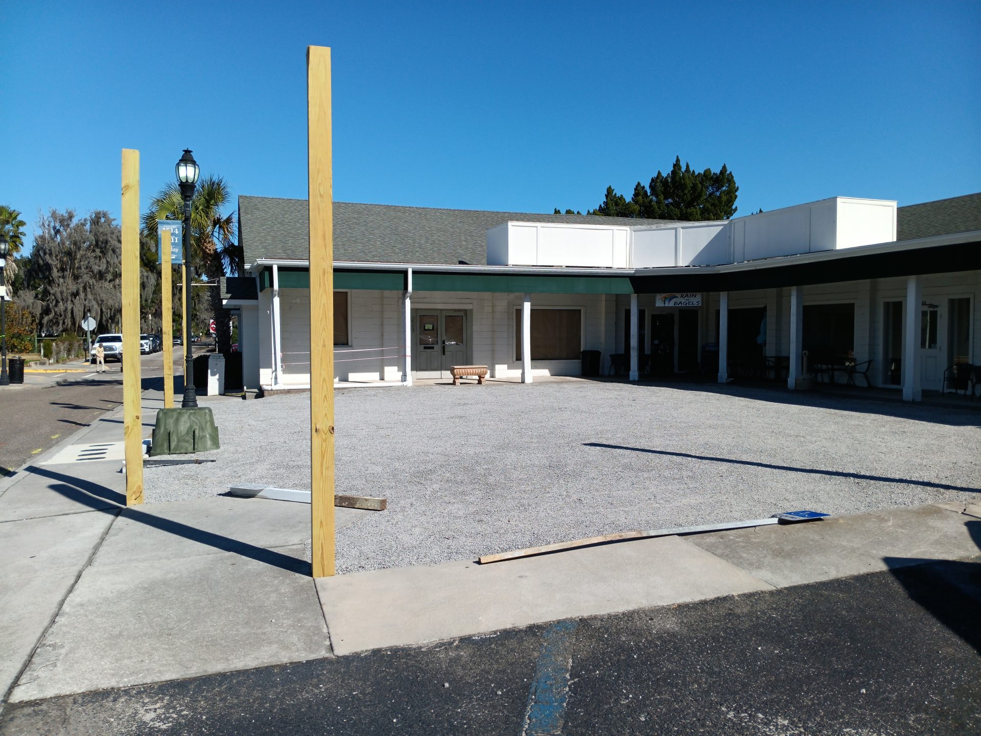 Trees and grass were cleared, gravel was spread and posts were erected in front of 223 Scott Street in downtown Beaufort. The building is being repurposed for a gourmet hot dog restaurant and beer garden called HopDog, which should open sometime this spring. Mike McCombs/The Island News