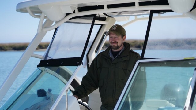 As visitors to St. Phillip's Island take in the sights, sound and smells, S.C. State Park Ranger John Alexander is often the narrator for the boat ride. Amber Hewitt/The Island News