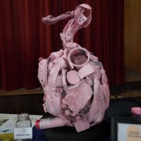Charleston-based multimedia artist Lyela Gadsden won first place for her artwork “Roseate Recycle Receptacle” at the Gullah/Geechee CREATE Showcase 2026 presented by Darrah Hall -- Reconstruction Era National Historical Park on Saturday, March. 28, 2026. Amber Hewitt/The Island News