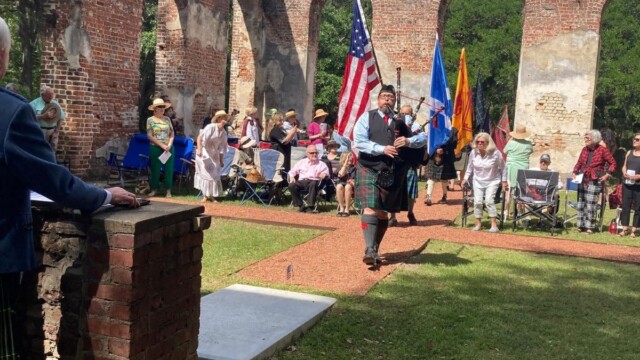 Kirkin' O' The TartansThe Savannah Pipes and Drums play during the Kirkin' O' The Tartans in the ruins of the Old Sheldon Church in Yemassee on Saturday, April 17, 2026. Photos courtesy of The Savannah Pipes and Drums