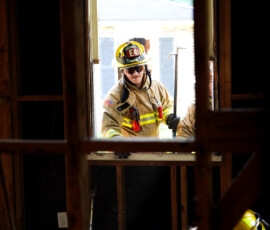 Firefighters from around northern Beaufort County participate in hands-on training on Thursday, Aug. 20, 2020, at Sea Island Apartments on Ribaut Road in Port Royal. Amber Hewitt/The Island News